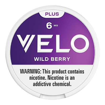A photo of a Plus Wild Berry 6MG can.